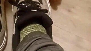 friend trashes my sneakers with feet fun