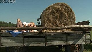 Sandra Romain banging hard outdoors with big tits on display