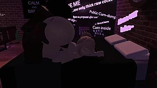 look at this puta in roblox getting fucked by monster cock!