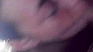 Retro Whore Sucks Hard Cock in Blue Film