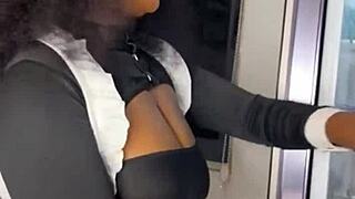 Ebony Maid Caught Riding Boss - Full Wet Action on XRed