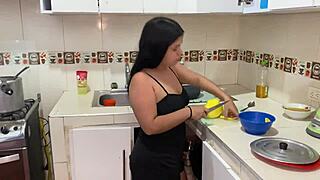 Fucking Stepfather In Kitchen While Stepmother Is Nearby?