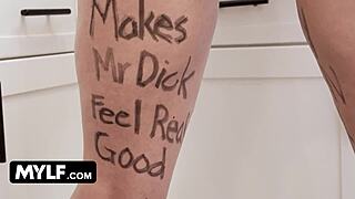 busty milf leya falcon deepthroats young cock in roleplay