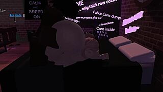 look at this puta in roblox getting fucked by monster cock!