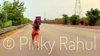 Pinky Naked Dare On Indian Highways