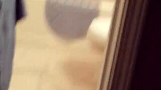 shy girl bathing in the shower on that date.