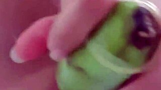 Latina colombian amateurs orgasm with banana toy in vagina play