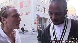 Blonde gets humiliated with big black cock facial