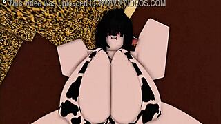 Cow Girl Gets Fucked by Bull