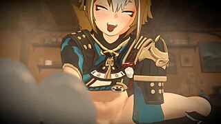 Furry Femboy And Shemale Play With Big Cock