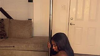 Ebony Divine Shaking Fat Ass And Big Tits On Pole