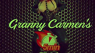 Granny vampyra's pussy licked to orgasm by her familiar