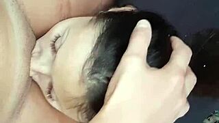 Brunette Lesbian Licks Pussy in Forest Until Orgasm