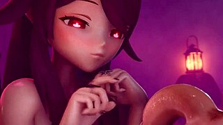 Vicineko Hu Tao Performs Intense Blowjob