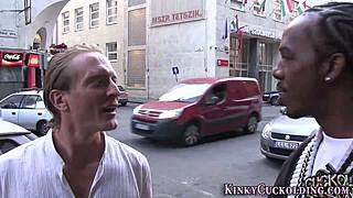 Blonde gets humiliated with big black cock facial