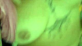 he deposited huge creampie inside, contrasting with my tight vagina.