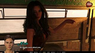 Brunette with big tits plays with shaved pussy