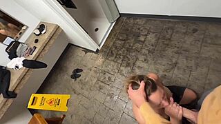 I gave blowjob in public shower and got caught masturbating.