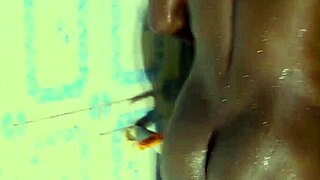 bbw cloe up bang with step mother in the bathroom while water splashing - try this style and enjoy like crazy