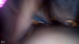 Amateur interracial couple does reverse cowgirl riding with blowjob