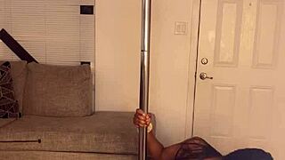 Ebony Divine Shaking Fat Ass And Big Tits On Pole