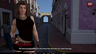 Brunette with big tits plays with shaved pussy