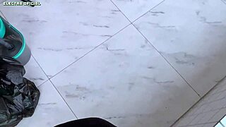 hired latina prostitute provokes voyeur with ass