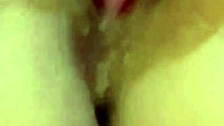 hot big-ass woman guides masturbation with dildo blowjob