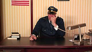 Fucking Two Slutty Milfs On Bed, Licking Shoes, Handjob, Gaping Asshole, Assfucking, Facial, Masturbation, Anal Finger