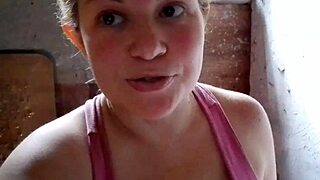 blonde mel teases on webcam video call