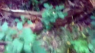 Beautiful friend enjoys outdoor blowjob adventure in the woods