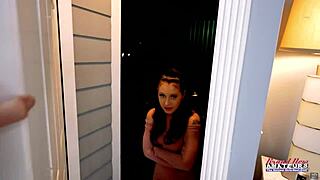 Hot brunette Raven Lane sucks a cock