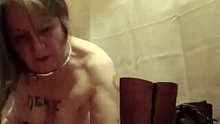 homemade video of slave licking boots