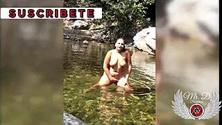Masturbation Outdoors in Public River Recorded by Step Brother