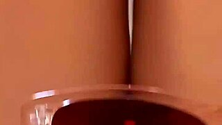 gretala puts glasses on her pussy in an exhibitionist flash