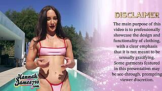 Watch HannahJames710 Try On A Hot Bikini Outdoors
