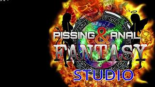 Crazy lesbian threesome features anal spit sniffling pissing and deep rimming with cream spray in ass