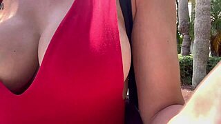 big boobs walking outdoor hot horny milf