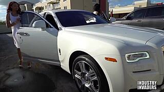 In the OUTDOOR setting, a BEAUTIFUL girl with BIG ASS gives LUXURY BLOWJOBS to a MONSTER COCK for the FIRST TIME