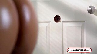 I caught my roommate Rose Monroe spying on me, that curvy Latina with big assets in the bath.