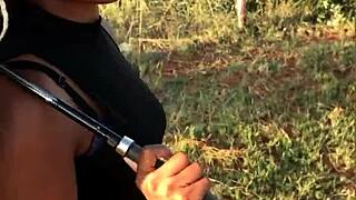 Homemade ebony pussy licked bent over doggystyle