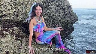 I met a beautiful mermaid on an island and gave her legs so that she could ride with me.