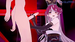 kimono sex with houshou marine gets intense