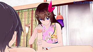 kimono sex with houshou marine gets intense