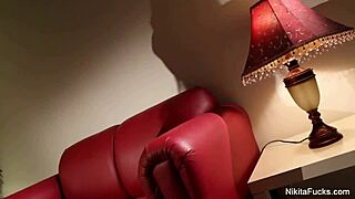 Nikita Von James says, 'Watch me masturbate my big tits and pussy.'