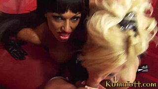 Hot gangbang in the pub with busty women