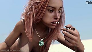 i can't stop watching this tanned redhead vore cartoon