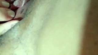 boldly cleaning vibrator and cumming hard.