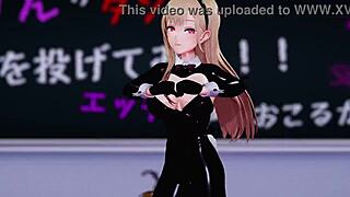 marin kitagawa's school festival dance performance in 3d anime