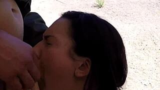 Amateur brunette gag sweet dark-haired paisley parker was detained by